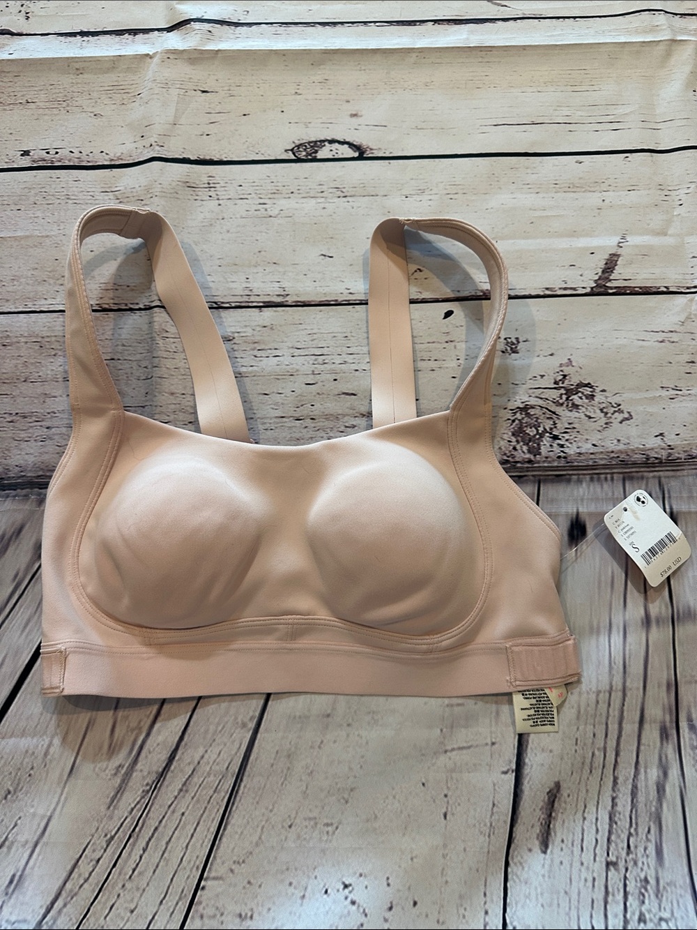 Free People Light Nude Wireless Padded Sports Bra
